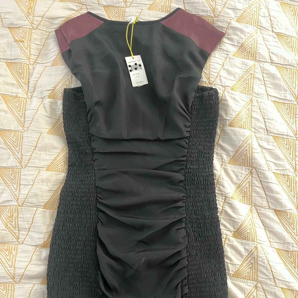 BCBGeneration Black Ruched Mini Dress
